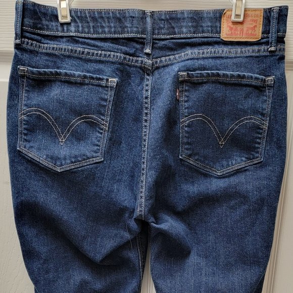 Levi's Women's Straight Leg Jeans - Dark Blue - Picture 3 of 4